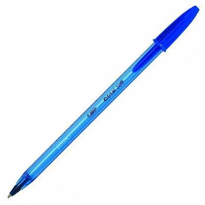 Химикалка BIC Cristal SOFT, еднократна, връх 1.2 мм, синя (10902399)