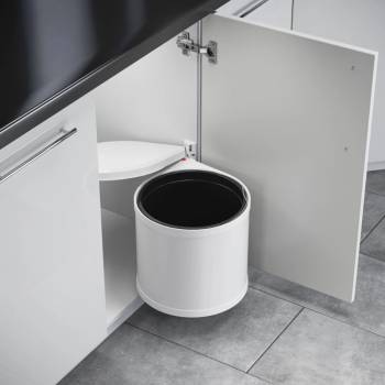 Hailo Кошче за боклук за вграждане Моно 12 л за врата 40 см, Бяло (moswing40.1/12w)