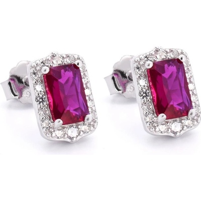 Rafity stříbrné náušnice s turmalínem E0169PZ-11