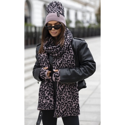 Fashionweek dámská souprava čepice šály a rukavic alpaka JK-Vouge Capuccino