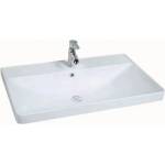 Inter Ceramic Мивка за баня 80х48 см, бял порцеланов за шкаф (8048-2new)