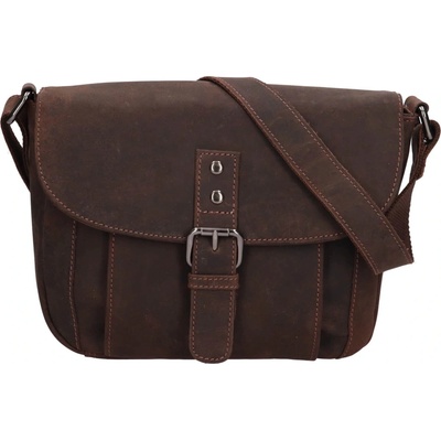 Greenwood dámská kožená crossbody kabelka Anne tmavě hnědá