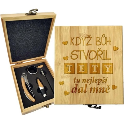 Sablio Dárková sada na víno Když Bůh stvořil tety: 147×168×49 mm