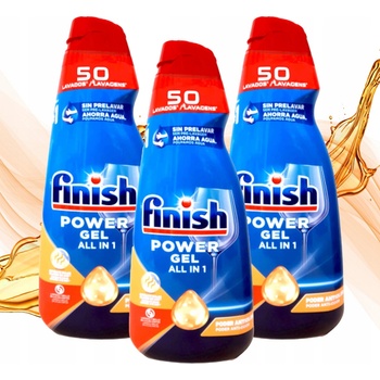 Finish All-in-One Orange Power Gel do umývačky riadu Oranžový 3 x 1 l 150 umytí
