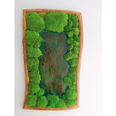 Kopčekový mach v kombinácii s epoxidovou živicou 95cm x 55cm