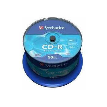 Verbatim CD-R, 700 MB, 52x, със защитно покритие, 50 броя в шпиндел, office1_2065100070