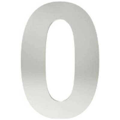 číslo "0" 155mm nerez Nerez