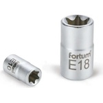 Fortum муфа, торкс, 1/2", 61CrV5, матов хром, дължина 38 мм; E12 FORTUM