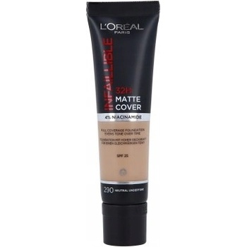 L’Oréal Paris Infallible 32H Matte Cover dlhotrvajúci zmatňujúci make-up SPF25 290 Neutral Undertone 30 ml