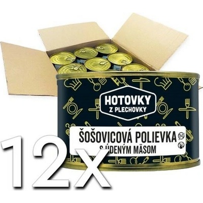 Hotovky z plechovky Šošovicová polievka s údeným mäsom 400ml | 12ks v kartóne