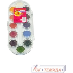  Водни бои 12цв. медови Естрела голяма кутия
