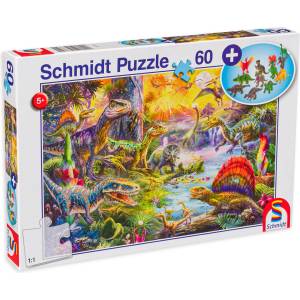 Schmidt Spiele Пъзел Schmidt от 60 части - Динозаври (56372) - baby