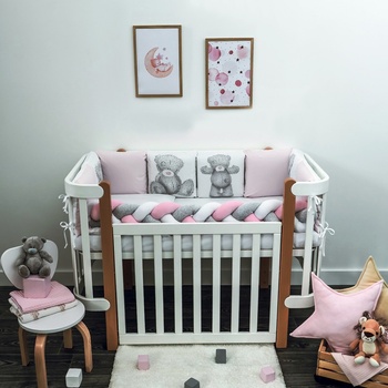 Veres Бебешки спален комплект veres РОЗОВИ МЕЧЕТА