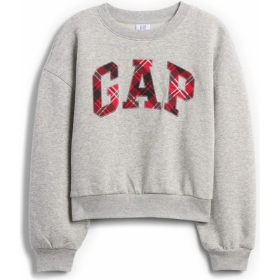 GAP 839163-04 dětská oversize mikina s logem Šedá