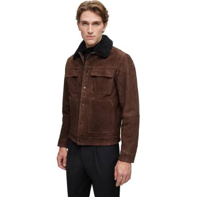 Boss Яке Boss Men's Mahdi Shearling Jacket - Dark Brown