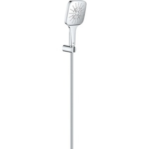 GROHE Rainshower SmartActive Cube - Комплект душ-глава 130, 9, 5 л/мин, 3 режима на струята, държач и маркуч, хром 26589000 (26589000)