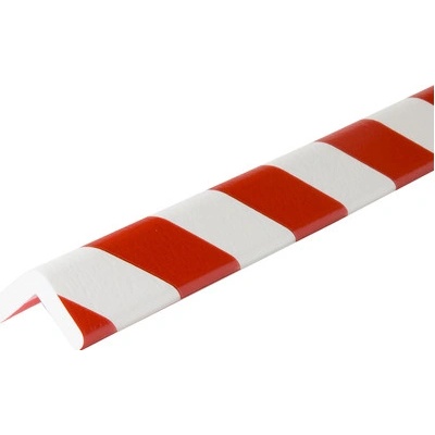 DP 16012 Varovný a ochranný profil 9 - 6,3x6,3x100 cm Biela-Červená
