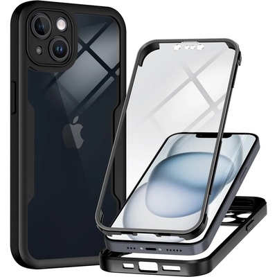 Techsuit Калъф за iPhone 14 + калъф - ColorVerse 360 Series - черен