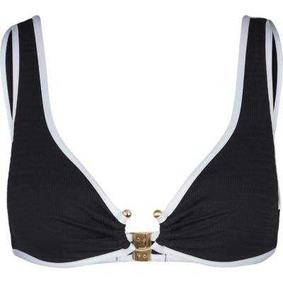 Seafolly Дамско бикини горнище Seafolly Women's Beach Bound Ring Front Tank Bikini top - Black - размер 42 (EU) (150-4245-0115)