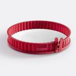 coox Силиконова форма за киш COOX с порцеланова основа в червен цвят - Ø26 х h4 см (COOX 1605-301)