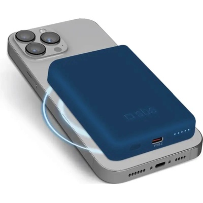 SBS Преносима батерия Powerbank SBS TEBB5000MAG1CB 5000 mAh съвместим с MagSafe - син (TEBB5000MAG1CB)