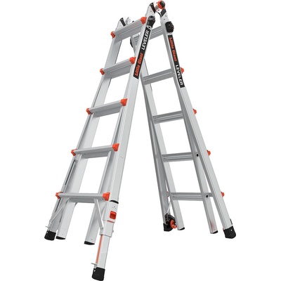 Little Giant Ladder Телескопична алуминиева стълба Little Giant Leveler M22, 4x5 стъпала (16522EN-801)