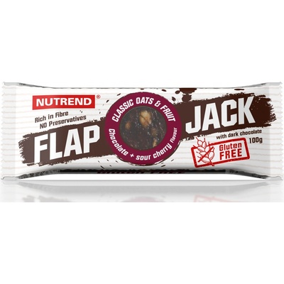 Nutrend FlapJack bezlepkové 100 g čokoláda + banán s hořkou čokoládou