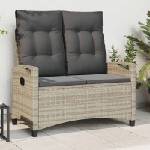 vidaXL Градинска пейка с възглавница 105 x 60 x 112 см стомана (42026855)