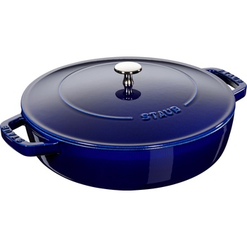 Staub Тиган Staub дълбок с две дръжки и капак 28 см син (40511-476-0)