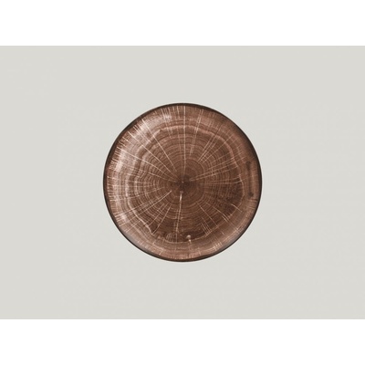 RAK Porcelain Woodart talíř mělký coupe 24 cm tmavě hnědá RAK-WDNNPR24OB