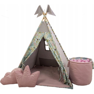 Golden Kids stan teepee s väčším príslušenstvom vigwam zvieratka