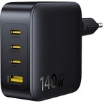 Baseus Захранване за ел. мрежа за мобилни устройства с 1xUSB-A и 3xUSB-C изходи с технология за бързо зареждане - Baseus EnerFill FH11 GaN Fast Wall Charger 140W (черен) (E0121J00)