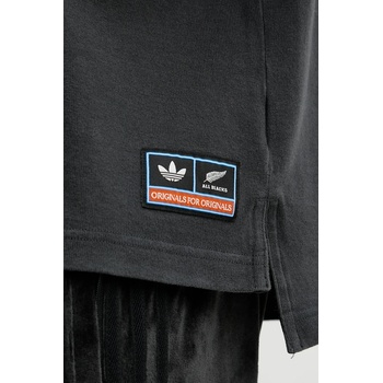 Adidas Памучна блуза с дълги ръкави adidas Originals Rugby в сиво с десен KG4638 (KG4638)