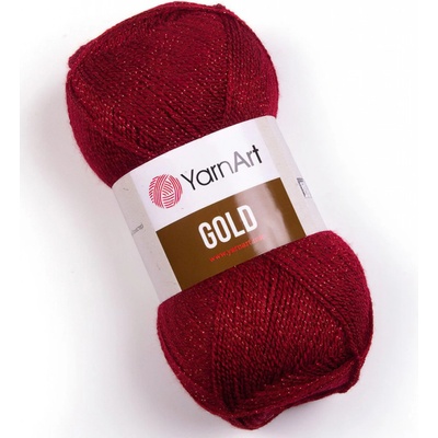 Pletací příze YarnArt GOLD 9003 vínová, efektní, 100g/400m