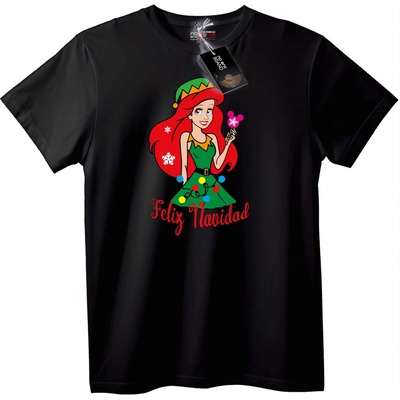 NOONEBRAND Тениска Ariel за Коледа - 7XL, Black