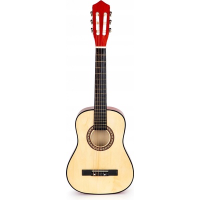 Eco Toys drevená gitara s geometrickými tvarmi biela