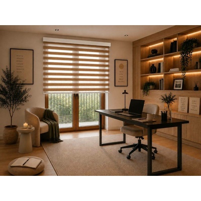 Zebra-shop Den a noc Maxi Premium Sv. Hnědý melír BH 11 150x170 cm bílá vpravo