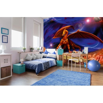 DIMEX ART s. r. o Самозалепваща се флизелинова фототапета космически дракон 375 x 250 см