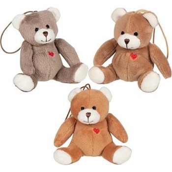 Goki Плюшена играчка Goki - Мече с червено сърце, 10 cm, асортимент (50956)