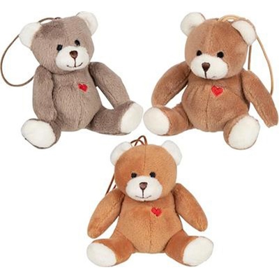 Goki Плюшена играчка Goki - Мече с червено сърце, 10 cm, асортимент (50956)