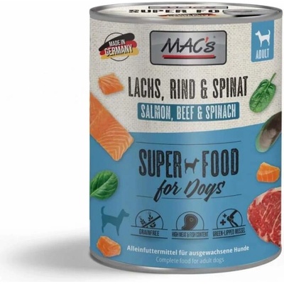MAC's Dog losos s těstovinami a špenátem 400 g