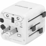 Gembird Universal travel adapter white