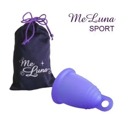 Me Luna Менструална чашка Me Luna размер M плюс 10 таблетки за стерилизация Спорт (Sport) Пръстен Синьо - лилав