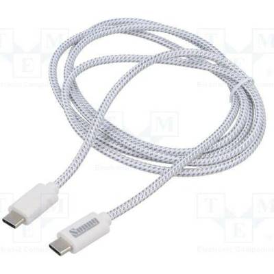 Sunny PCUCUCRC15WSEMIC USB 2.0, USB C vidlice,z obou stran, 1,5m, bílý