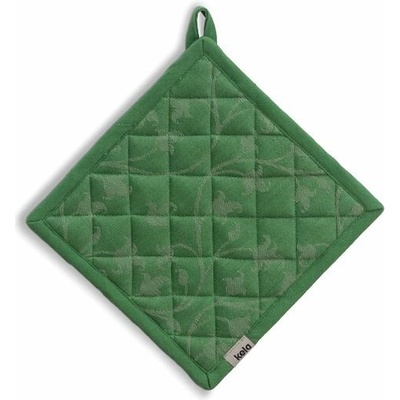 KELA Podložka pod hrnec Cora 100% bavlna světle zelená/zelený vzor 20,0 x 20,0 cm KL-12819