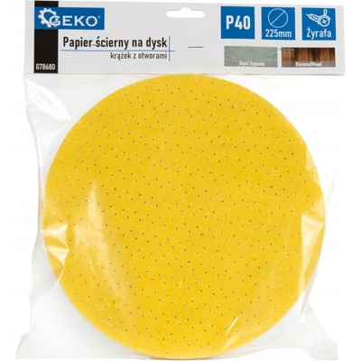 Geko BRÚSNY PAPIER NA DISK S OTVORMI 225MM P40 ŽIRAFA 10ks