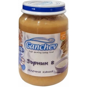 Ганчев пюре млечна каша зърнин 8 - 190 г