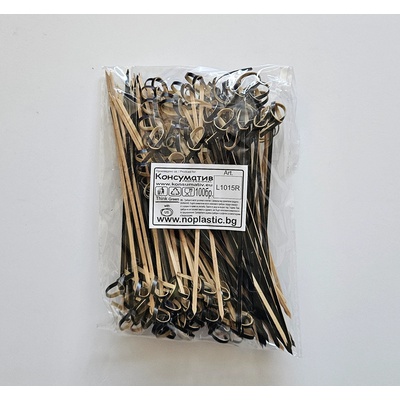 ЛАЙТС БАМБУКОВИ КЛЕЧКИ ВЪЗЕЛ ЛУКС - 15СМ, 100БР