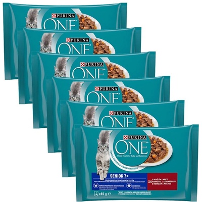 PURINA ONE SENIOR 7+ мултипакет 24 x 85 г