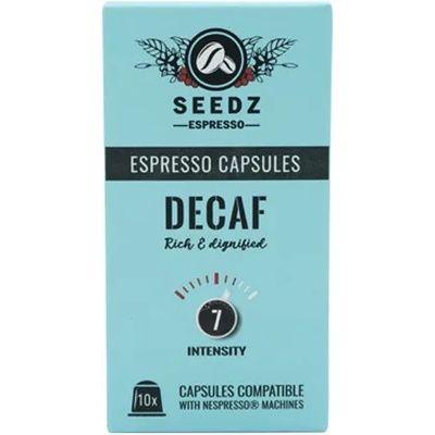CoffeeSeedz Espresso Seedz Decaf Биоразградими Съвместими Капсули Nespresso - 10бр